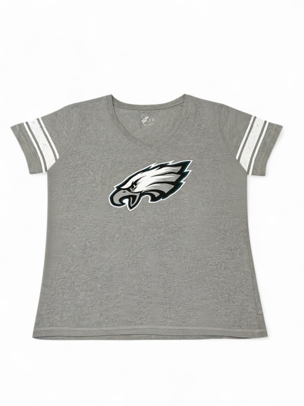 Philadelphia Eagles G-111 4Her NFL Gray Women’s V-neck Shirt X-Large NWOT